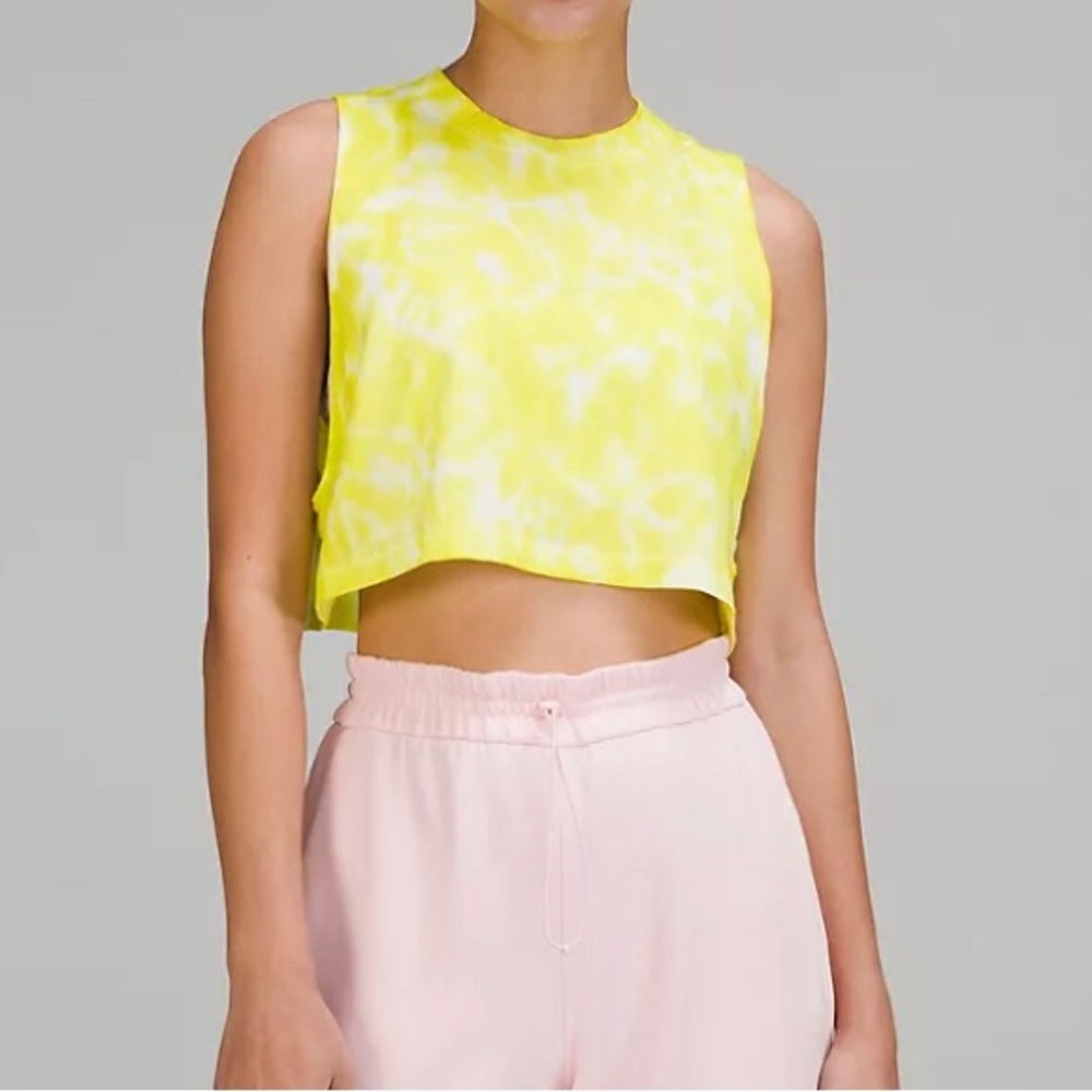 lululemon (8) All Yours Crop TNk *Tie Dye